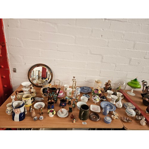 300 - Assorted china to include Wedgewood Jasperware, Royal Worcester, Lucky Devon Pixie tankard/mug, etc