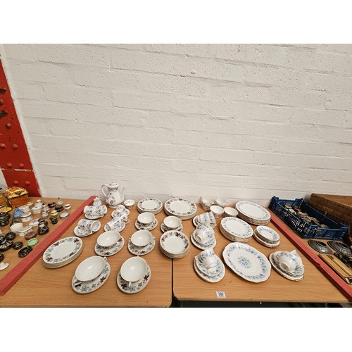 306 - Assorted china to include Ridgeway part coffee set, Doulton part dinner service and Colclough part d... 