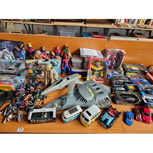 370 - Collectible toys to include Action Man figures, diecast cars including 3 Corgi Chitty Chitty Bang Ba... 