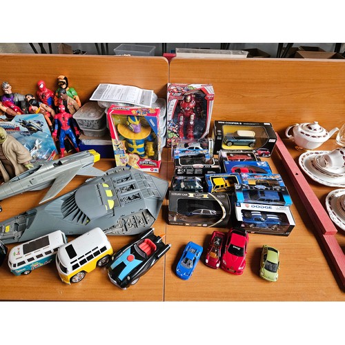 370 - Collectible toys to include Action Man figures, diecast cars including 3 Corgi Chitty Chitty Bang Ba... 