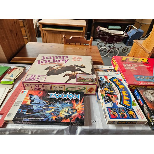 379 - Quantity of vintage games and toys to include Total Control Racing Super 4 Jam Car Special (4 car sy... 