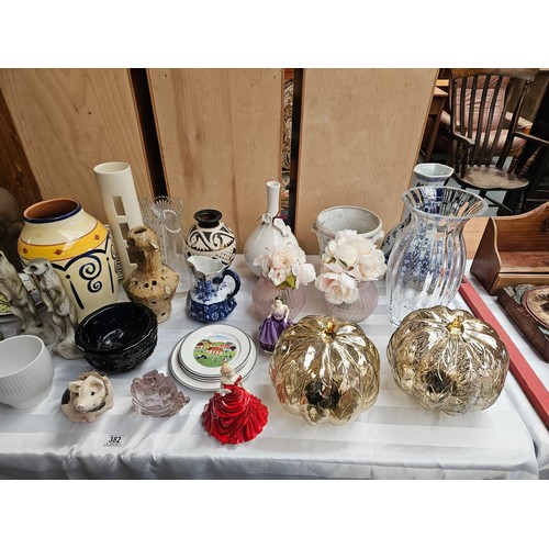 382 - Decorative household glass and china