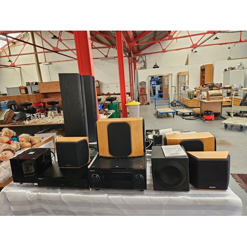 384 - Very good stereo equipment to include Monitor Audio GSFX Gold Signature speakers, Monitor Audio Silv... 