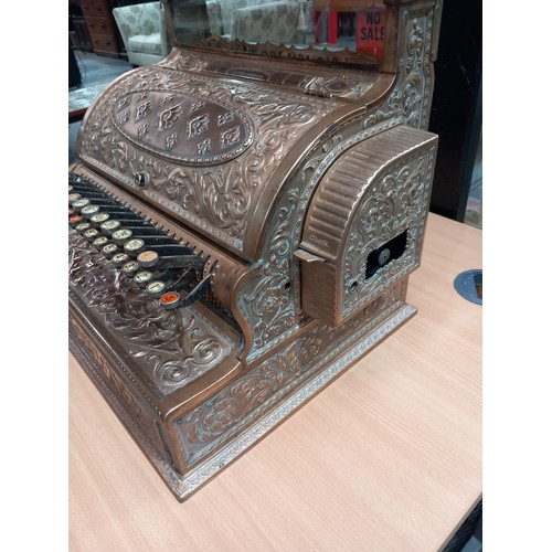 525 - An antique brass National Cash Register Serial Number 178215 model 35 believed to be 1898 - lovely c... 