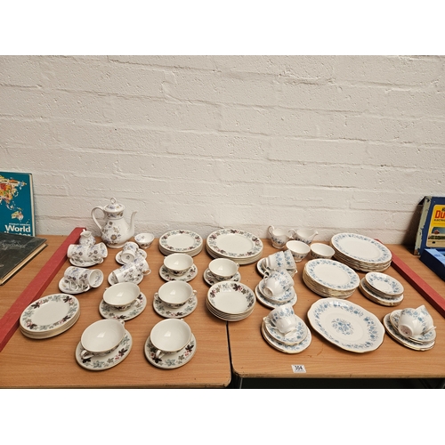 304 - Assorted china to include Ridgeway part coffee set, Doulton part dinner service and Colclough part d... 