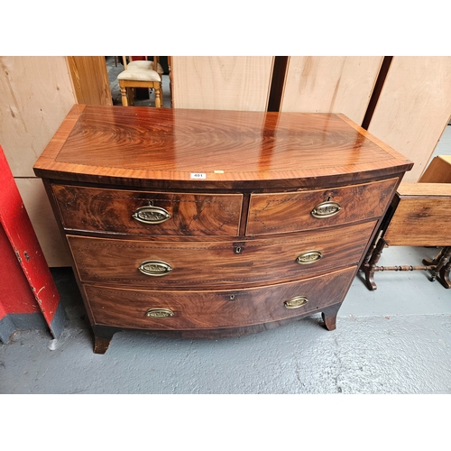 401 - A mahogany inlaid 2 over 2 chest of drawers

Dimensions: Height 84cm, Width 105cm, Depth 55cm