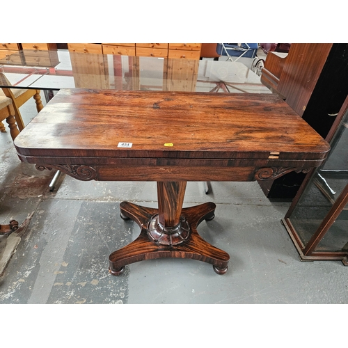 454 - Rosewood card table