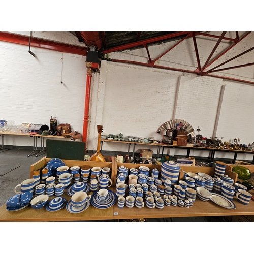 337 - A large collection of Cornishware