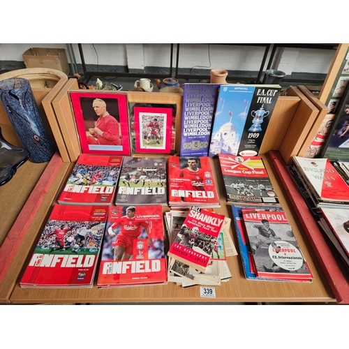 339 - Liverpool - various football memorabilia items dating back to the 60's featuring Ian Rush/Bill Shank... 