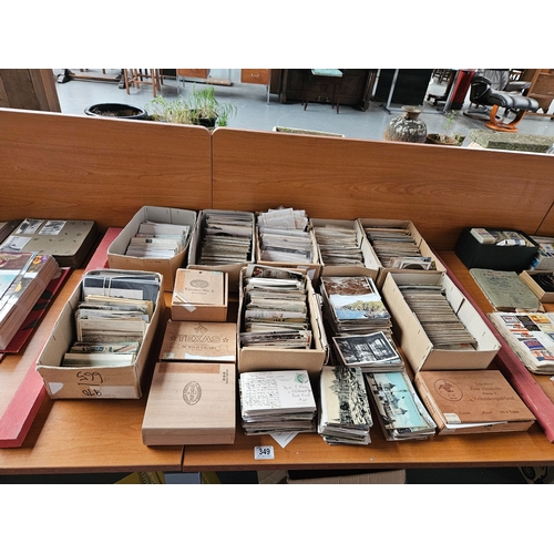 349 - A large quantity of postcards, etc