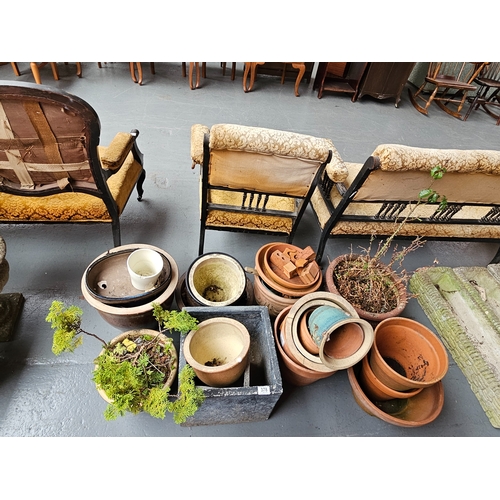 378 - Mostly terracotta and ceramic planters