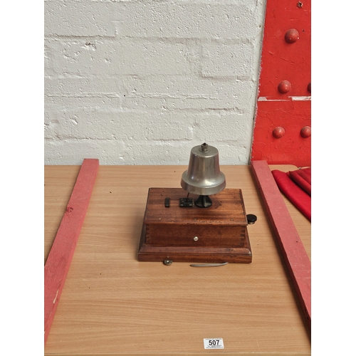 507 - A railway signalling block bell by R.E. Thompson and Co - good condition