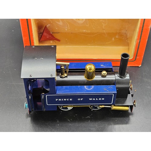 801 - A Mamod Prince of Wales limited edition steam train in box - never used however slight oxidation to ... 