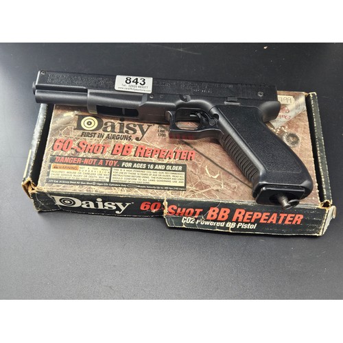 843 - A Daisy 60 shot CO2 powered BB repeater gun - no postage