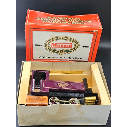 848 - A Mamod 1939-1989 Golden Jubilee Year boxed steam engine - unused but some oxidation from storage