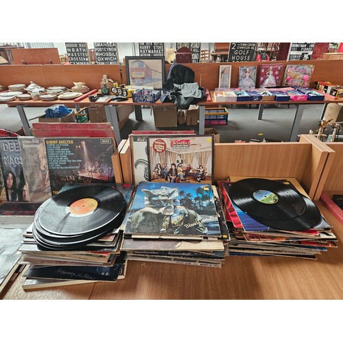 521 - A large collection of vinyl LPs - Bowie, Rude Boys, Alice Cooper, Black Sabbath, Procol Harum, etc