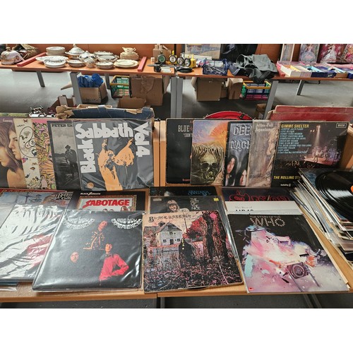 521 - A large collection of vinyl LPs - Bowie, Rude Boys, Alice Cooper, Black Sabbath, Procol Harum, etc