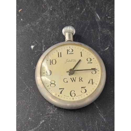 810 - A Satellite Great Western (GWR) Railways pocket watch - dial marked GWR - not working