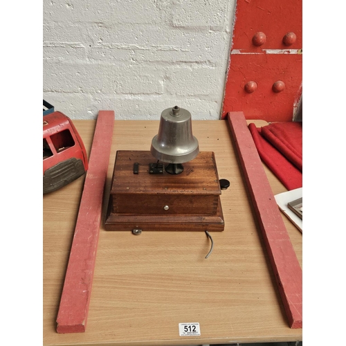 512 - A railway signalling block bell by R.E. Thompson and Co - good condition