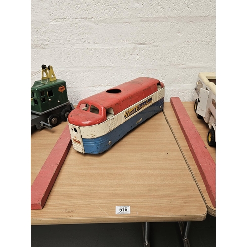 516 - A Triang pressed steel diesel electric locomotive - approximately 61cm long