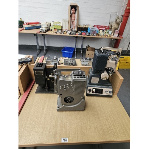 558 - Three vintage movie projectors - Specto, Kodascope, etc