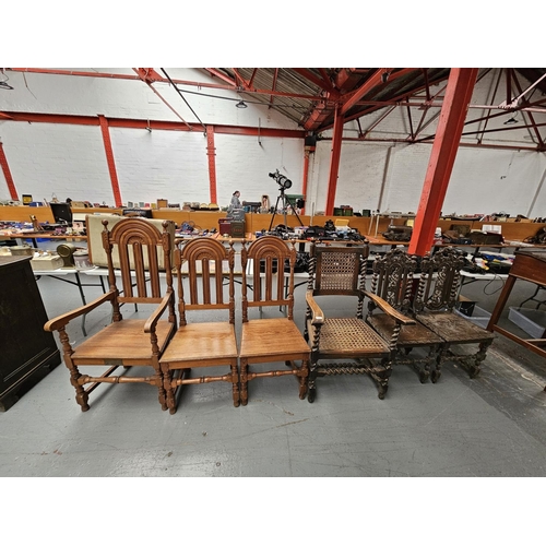 629 - Six assorted dining chairs