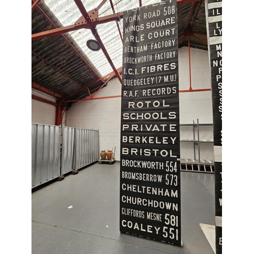 634 - A bus scroll/bus destination blind - approximately 7m long - Bristol/Cheltenham destinations