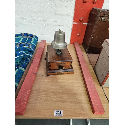 309 - A railway signalling block bell by R.E. Thompson and Co - good condition