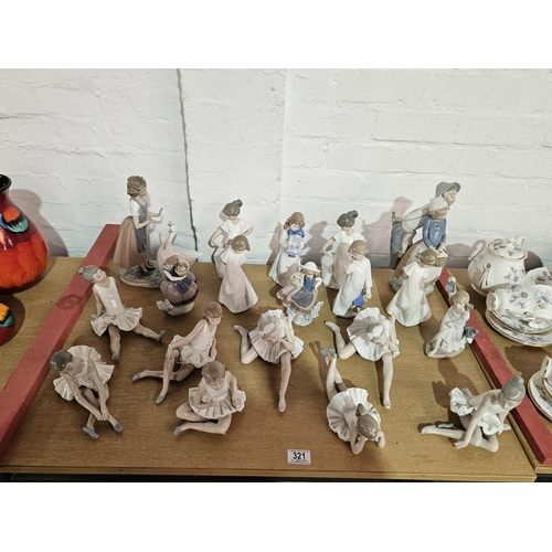 321 - Eighteen Nao and Lladro figurines