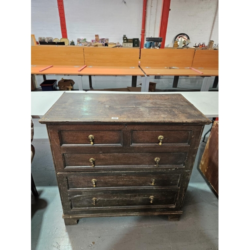 408 - An oak coffer with open top lid and one large bottom drawer

Measurements: Height 96cm, Width 98cm, ... 