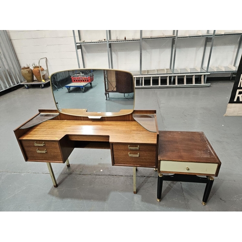 416 - A mid century G Plan single mirror dressing table together with a G Plan bedside cabinet

Dressing T... 