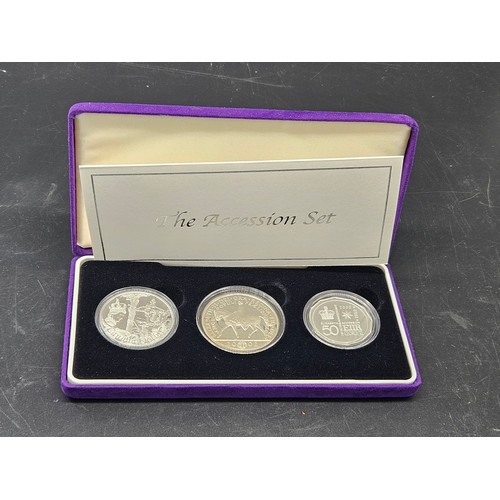 504 - A Royal Mint boxed silver proof 3 coin set 