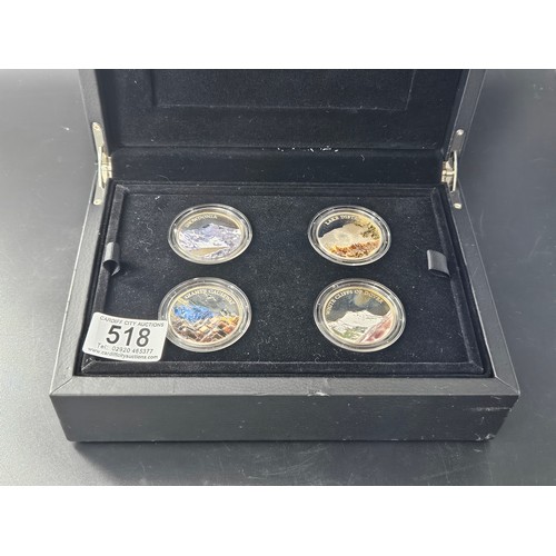 518 - A boxed Royal Mint silver proof four coin set 