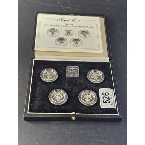 526 - A boxed set of Royal Mint silver proof 