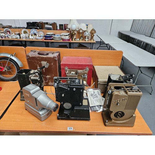 379 - Five Specto and one Gnome vintage movie projectors