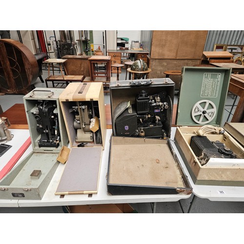 385 - Five Specto and one Pathescope vintage movie projectors