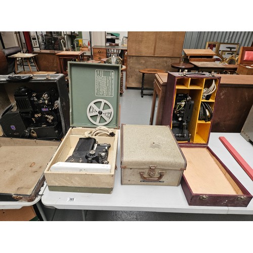 385 - Five Specto and one Pathescope vintage movie projectors