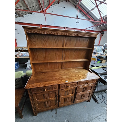 412 - A Priory dresser
H 177cm
W151cm
D46cm