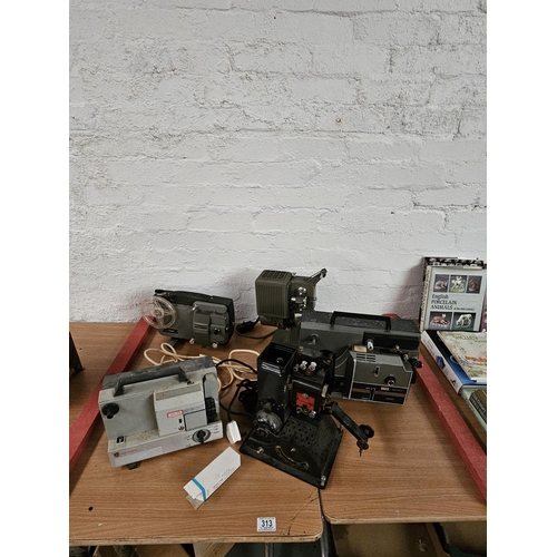 313 - Six vintage Movie projectors - Pathescope, Eumic, Realview etc