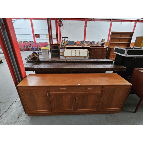 423 - A Teak G Plan sideboard
H 72cm       W 186cm     D44cm