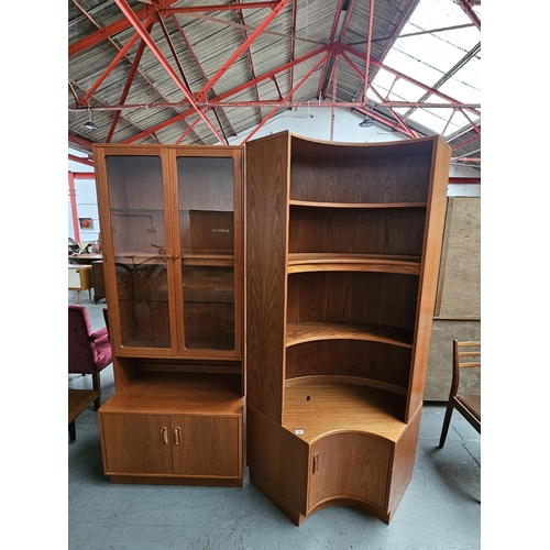 426 - A Teak G Plan wall unit and a Teak G Plan corner cabinet - tops not attached

H 198cm        W82cm  ... 