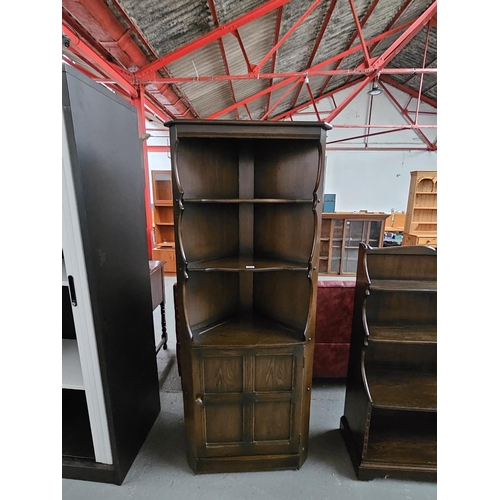 433 - A dark Ercol corner cabinet

Height 182cm, Width 71cm, Depth 45cm