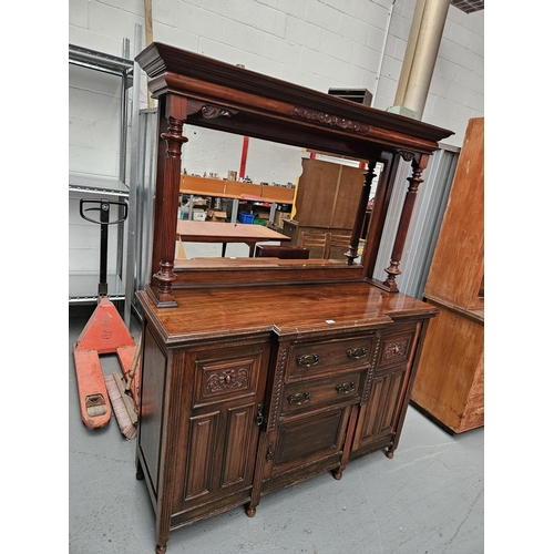 461 - A mirrored back mahogany buffet/sideboard

Height 198cm, Width 154cm, Depth 60cm