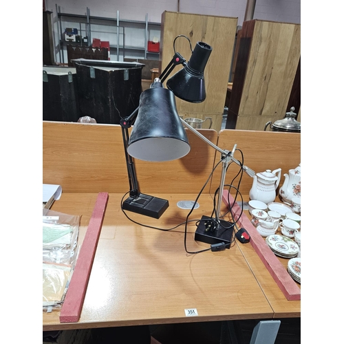 351 - Andrew Martin contemporary table lamp together with a vintage anglepoise lamp