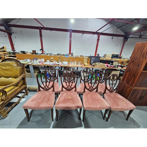 403 - Eight mahogany frame dining chairs