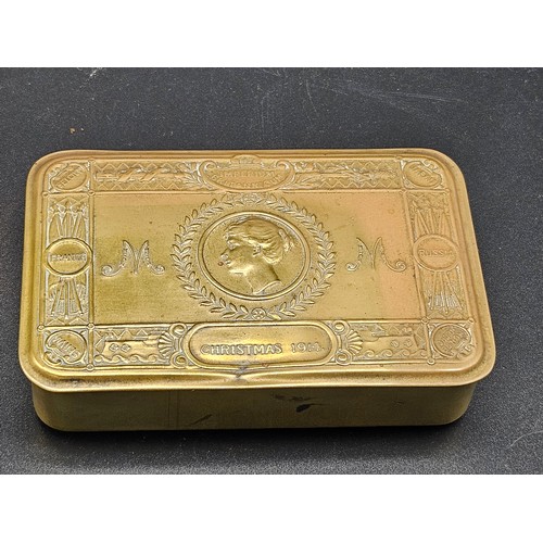 506 - A 1914 Military Christmas tin - original brass