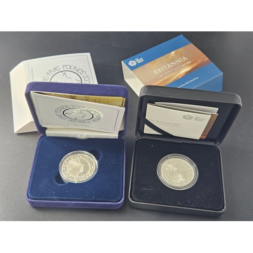 517 - Two boxed Royal Mint Silver proof coins - 