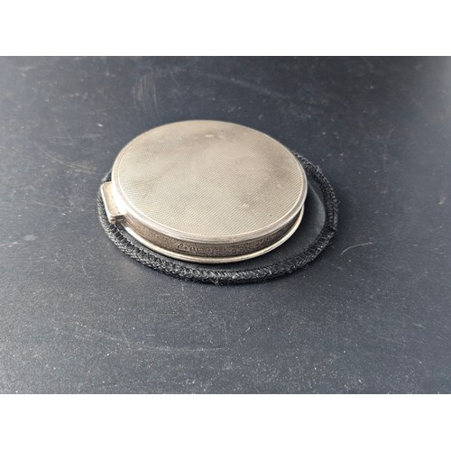 522 - A Hallmarked Silver powder compact