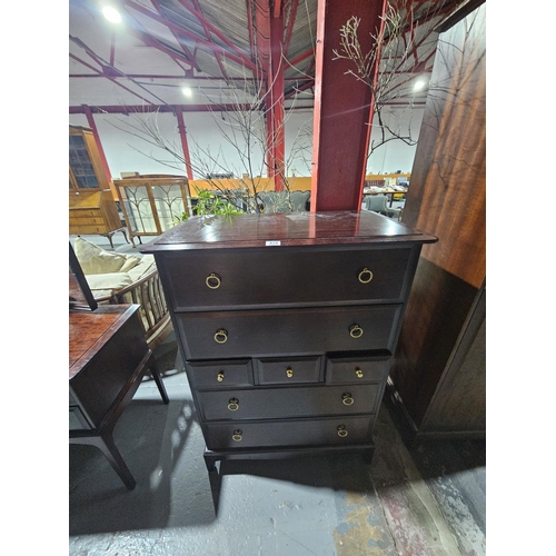 434 - A Stag Minstrel chest of drawers
H82cm    W82cm    D47cm