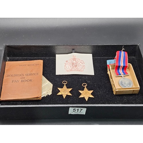 517 - War Medals - 1939/1945 Star, the France and Germany Star, the War Medal together with the Soldiers S... 